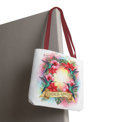 Colorful Kindness Christmas Hummingbirds Tote Bag