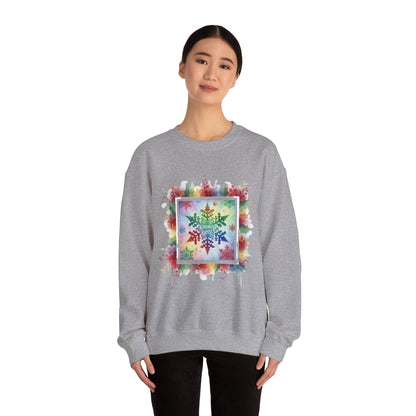 Rainbow Snowflake Kindness Crewneck Sweatshirt
