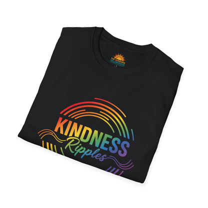 Rainbow Kindness T-Shirt, Softstyle Tee, Unisex Shirt, Positive Message Tee, Gift for Friends, Everyday Casual Wear