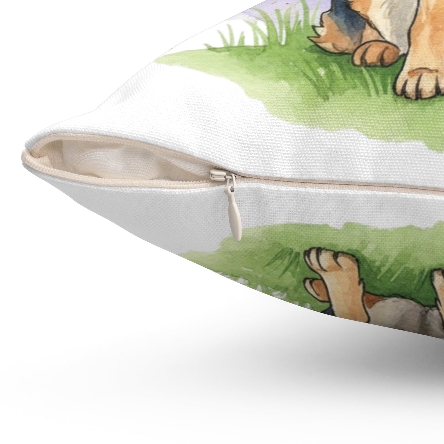 German Shepherd Decorative Pillow — 'Kindness Ripples' Watercolor Dog Throw Pillow