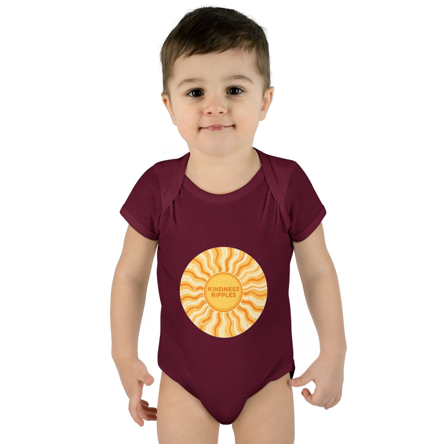 Sunshine Infant Bodysuit - "Mindfulness Ripple" Design for Newborns