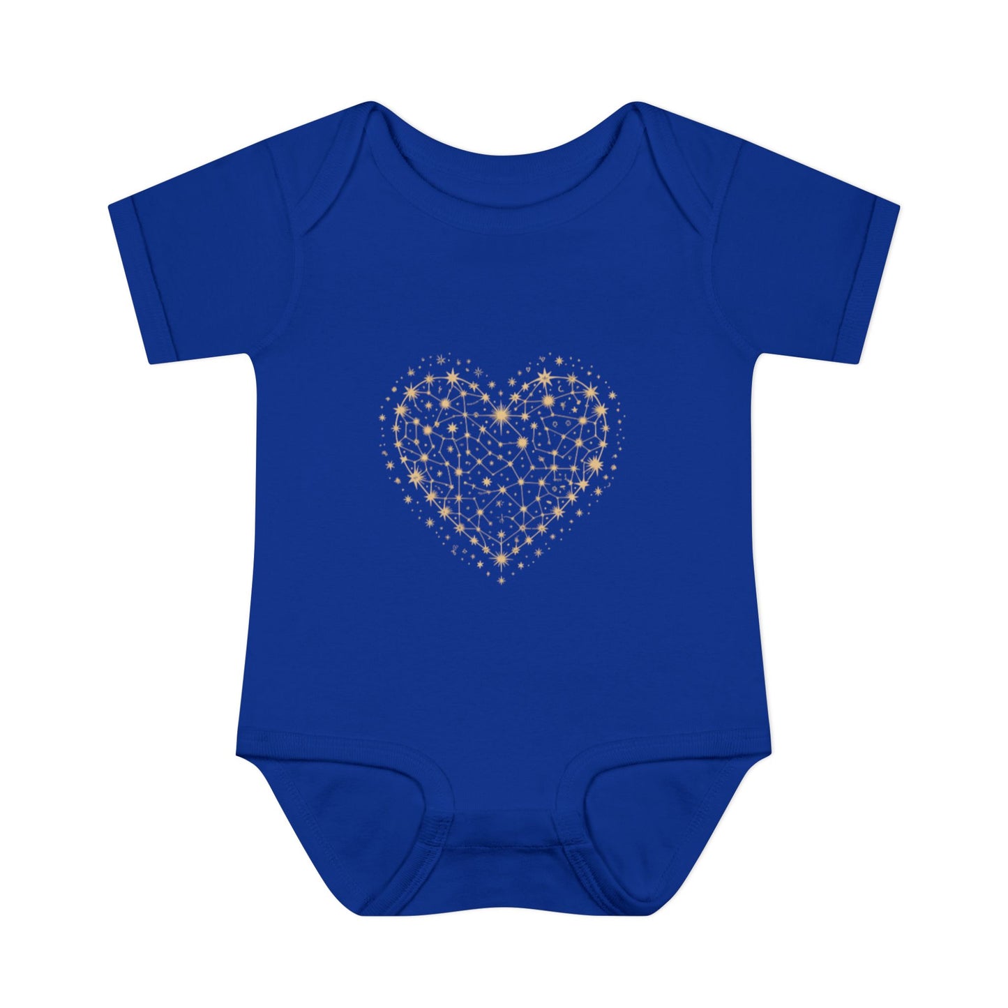 Heart Star Pattern Infant Bodysuit