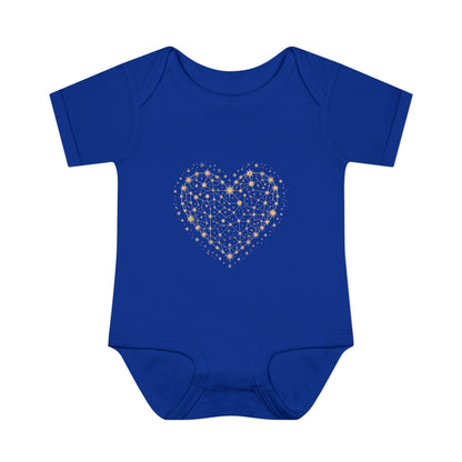 Heart Star Pattern Infant Bodysuit