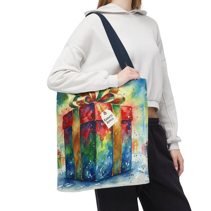Colorful Gift Tote Bag - Perfect for Holidays & Celebrations -Simple message of Kindness - Reusable