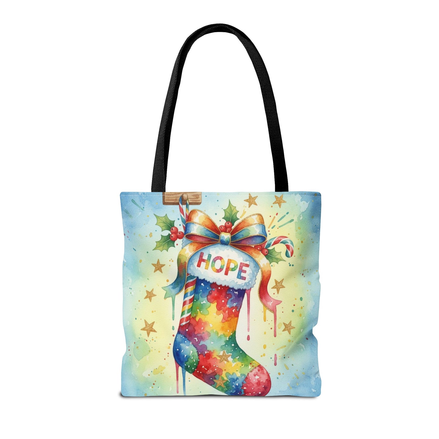 Colorful Holiday Hope Tote Bag