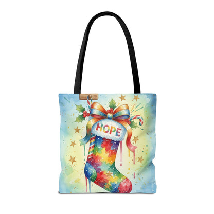 Colorful Holiday Hope Tote Bag