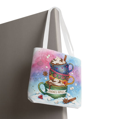 Colorful Hot Cocoa Tote Bag – Festive Winter Vibes