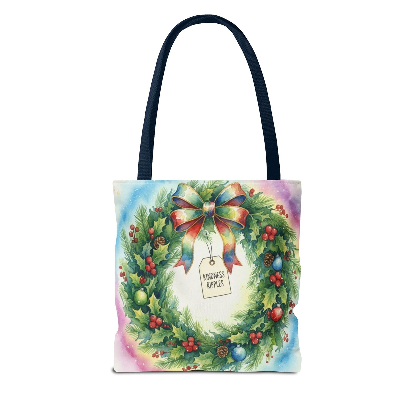 Holiday Wreath Tote Bag - Perfect for Christmas and Winter Celebrations