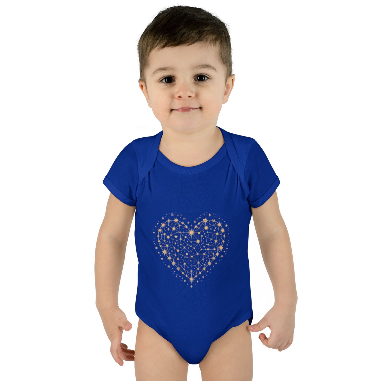 Heart Star Pattern Infant Bodysuit