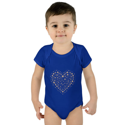 Heart Star Pattern Infant Bodysuit