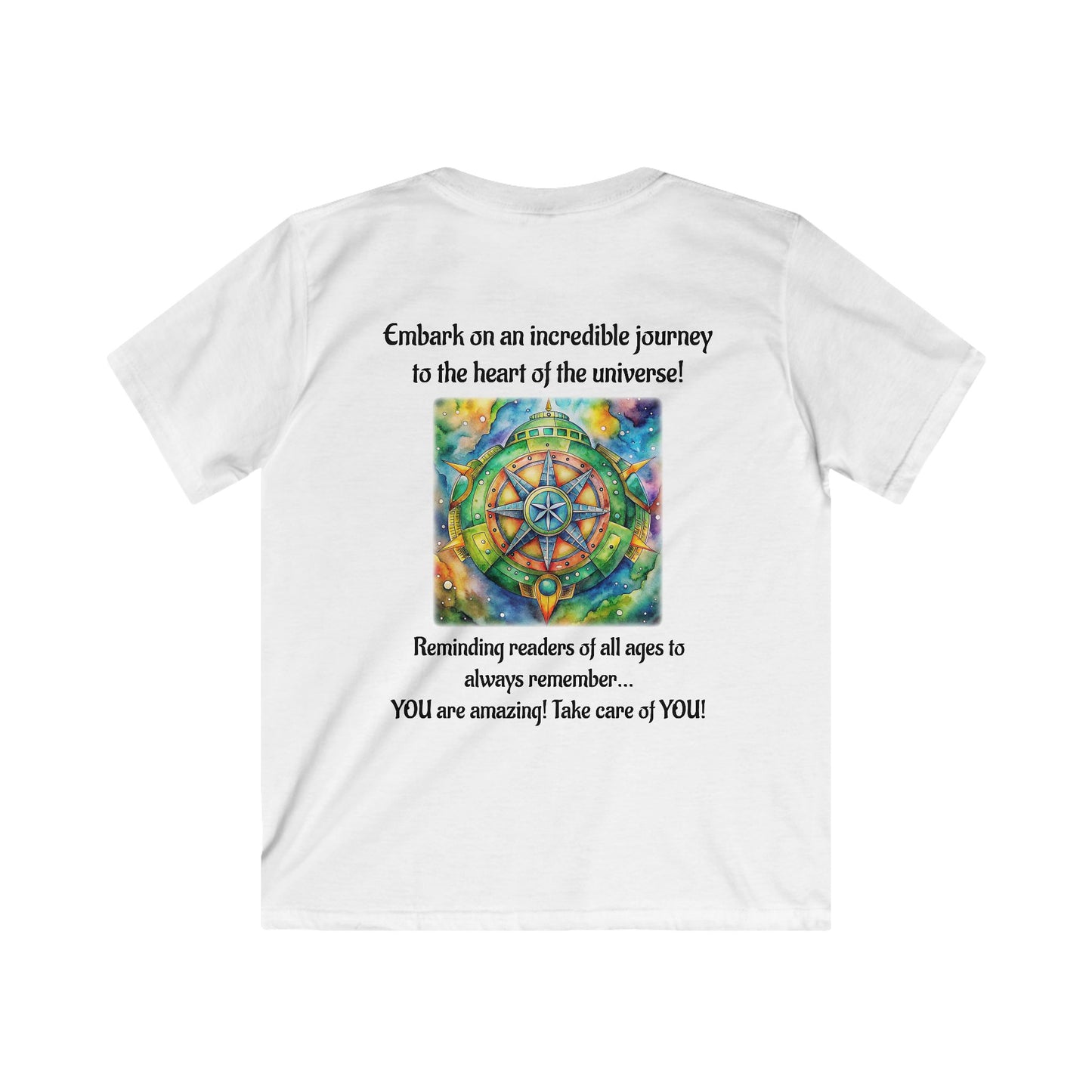 Colorful Kids Graphic Tee, Kids Softstyle T-Shirt, Playful Fashion, AJ and Whimsy, AJ & the Constellation of Kindness, Book Lovers, Self Care, Self Regulation, Neurodiversity,Birthday Gift, Adventurous Vibe, Summer Fun