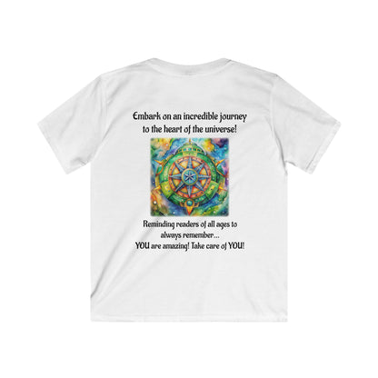 Colorful Kids Graphic Tee, Kids Softstyle T-Shirt, Playful Fashion, AJ and Whimsy, AJ & the Constellation of Kindness, Book Lovers, Self Care, Self Regulation, Neurodiversity,Birthday Gift, Adventurous Vibe, Summer Fun