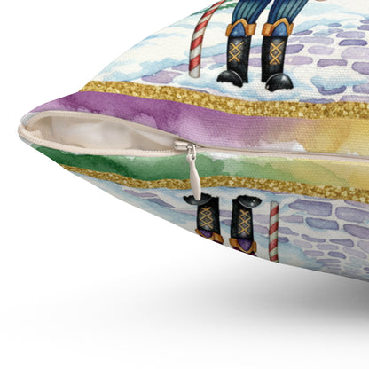 Square Pillow Nutcrackers Spun Polyester