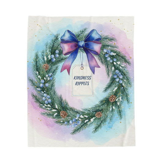 Kindness Ripples Velveteen Plush Blanket
