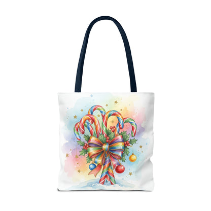 Festive Candy Cane Tote Bag