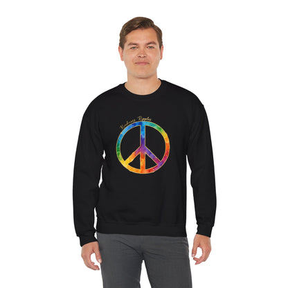 Peace Love Crewneck Sweatshirt - Unisex Heavy Blend™