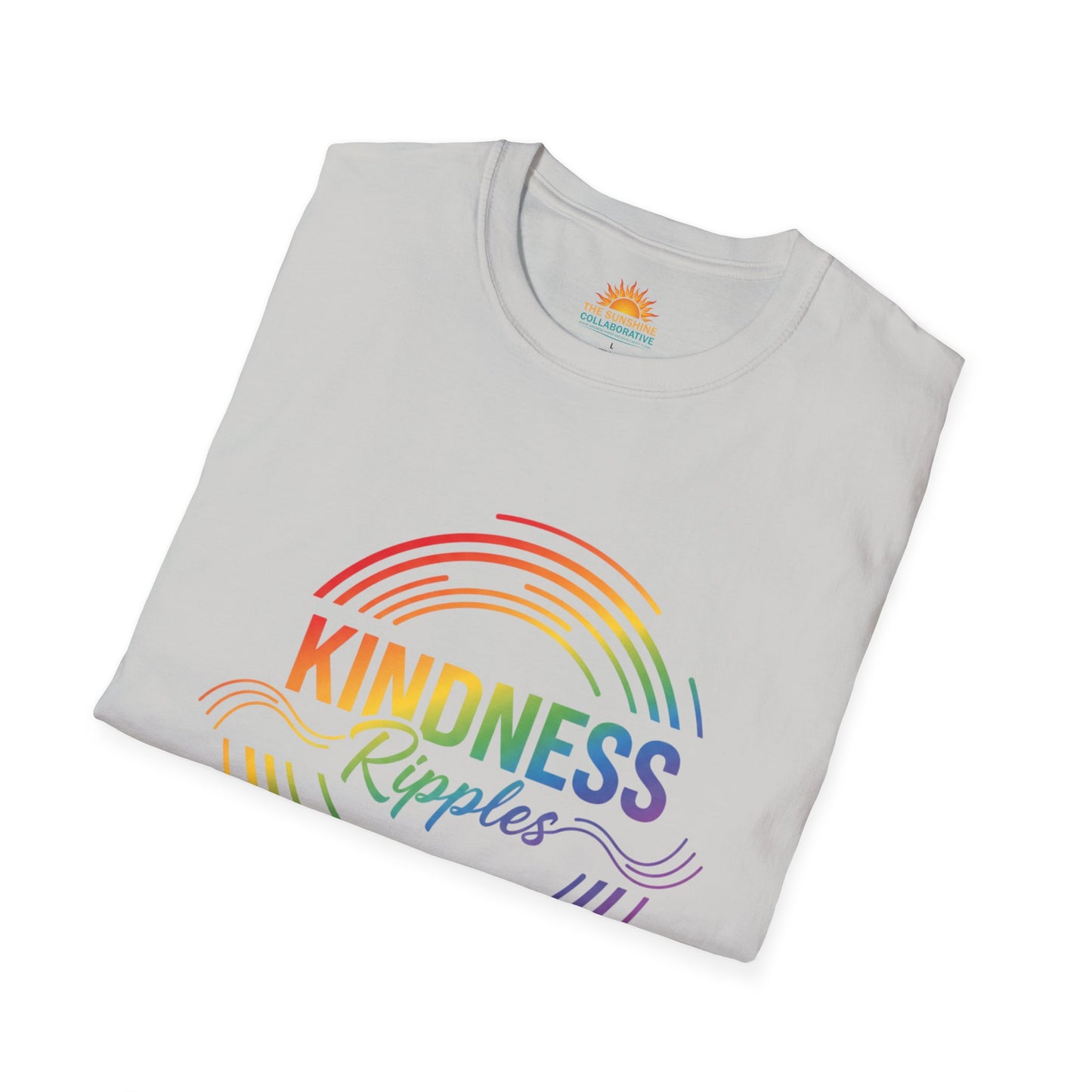 Rainbow Kindness T-Shirt, Softstyle Tee, Unisex Shirt, Positive Message Tee, Gift for Friends, Everyday Casual Wear