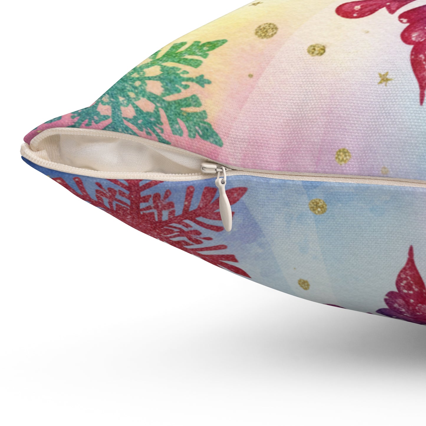 Colorful Kindness Ripples Snowflake Pillow