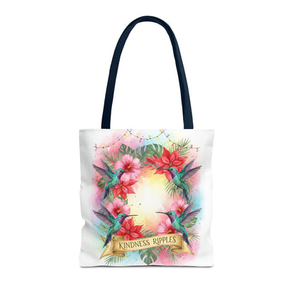 Colorful Kindness Christmas Hummingbirds Tote Bag