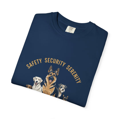 Safety Security Serenity T-Shirt — Dog Pack Graphic Tee