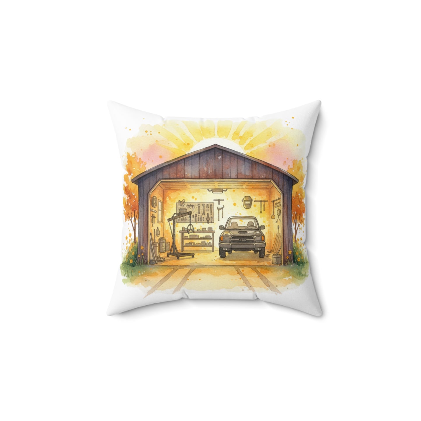 Pillow Dream Garage Sunset