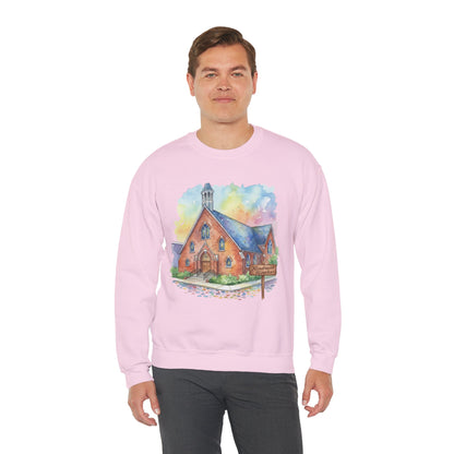 Colorful Church Watercolor Sweatshirt - Homage to the St. William Community