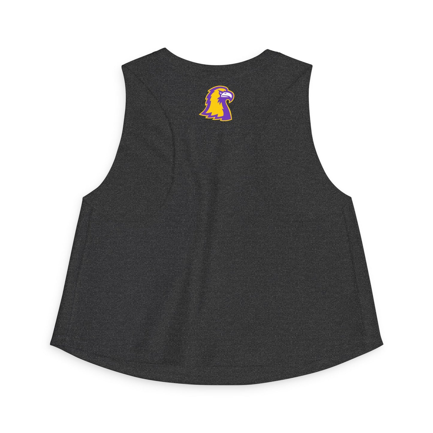 Women's Crop Top - TTU Yellow & Purple Logo Athletic Tank (Front & Back Mascot)