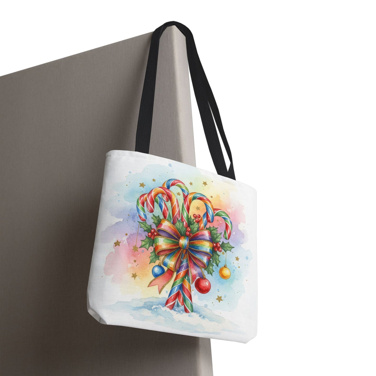 Festive Candy Cane Tote Bag