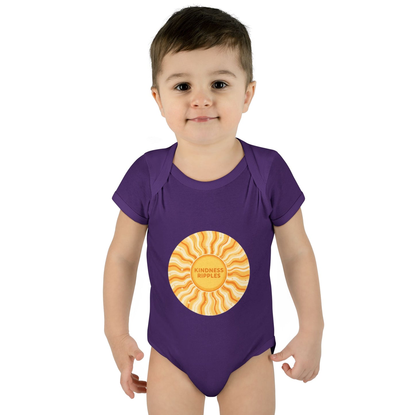 Sunshine Infant Bodysuit - "Mindfulness Ripple" Design for Newborns