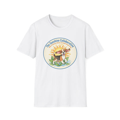 T-Shirt — 'The Sunshine Collaborative' Cute Beagle Sun Logo