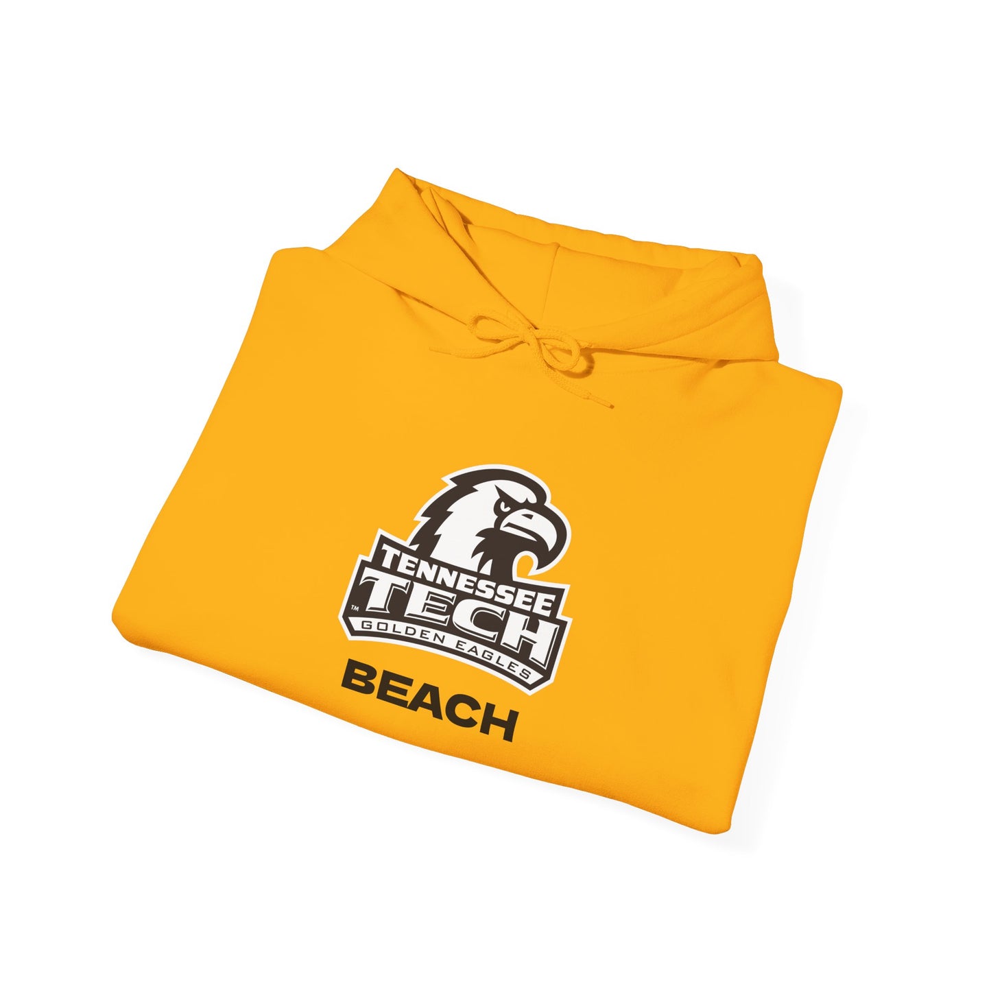 TN Tech Beach Eagle Hoodie — Retro Athletic Logo Pullover