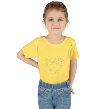 Heart Star Pattern Infant Bodysuit