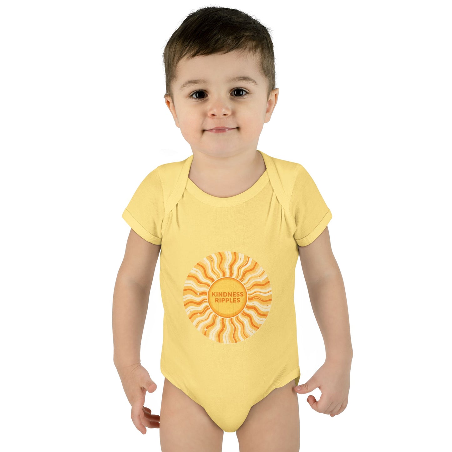 Sunshine Infant Bodysuit - "Mindfulness Ripple" Design for Newborns