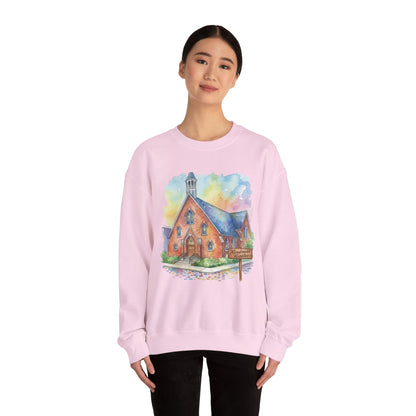Colorful Church Watercolor Sweatshirt - Homage to the St. William Community