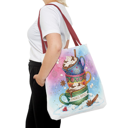 Colorful Hot Cocoa Tote Bag – Festive Winter Vibes