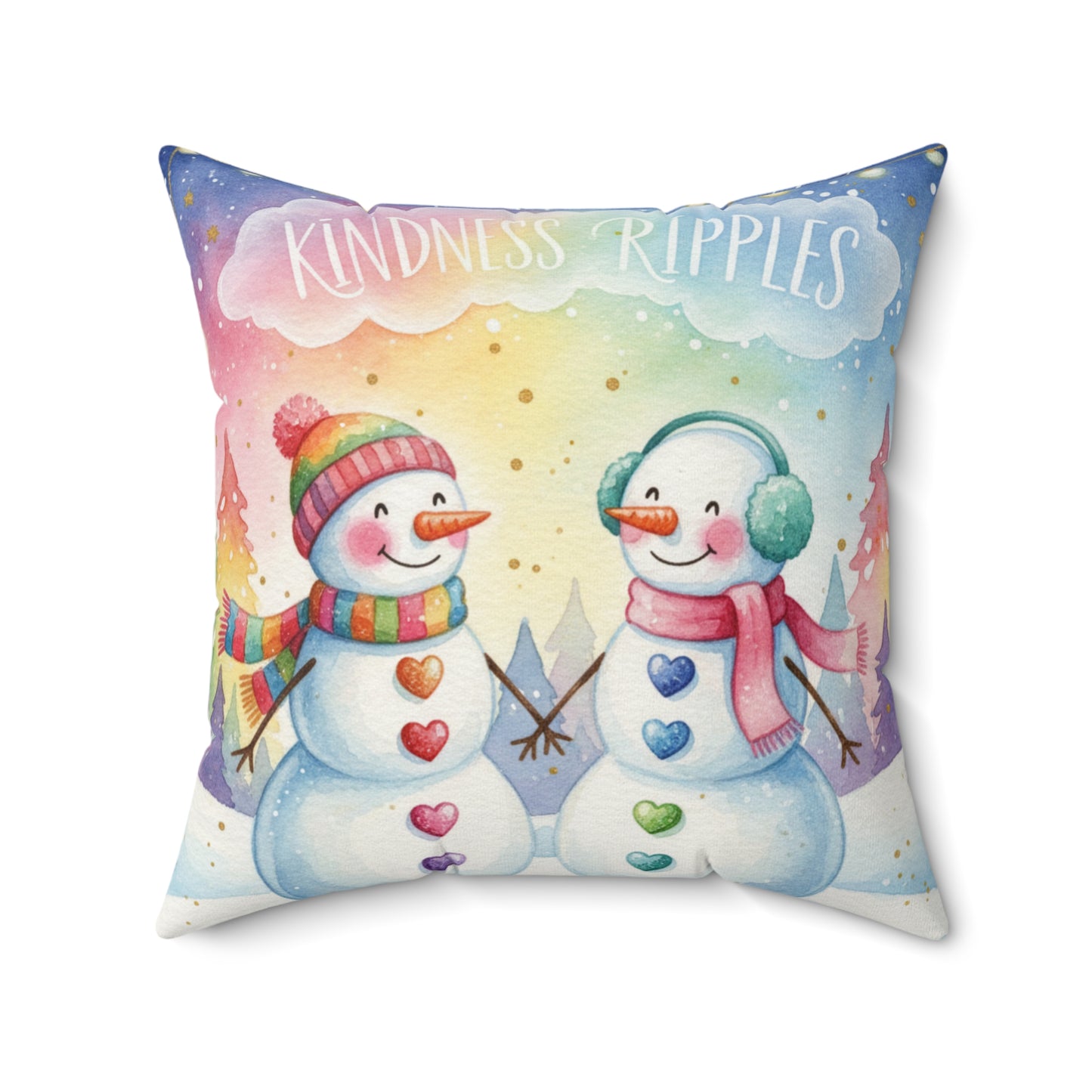 Christmas Snowman Pillow | Kindness Ripples Decor -Couples First Christmas-Newlywed Holidays