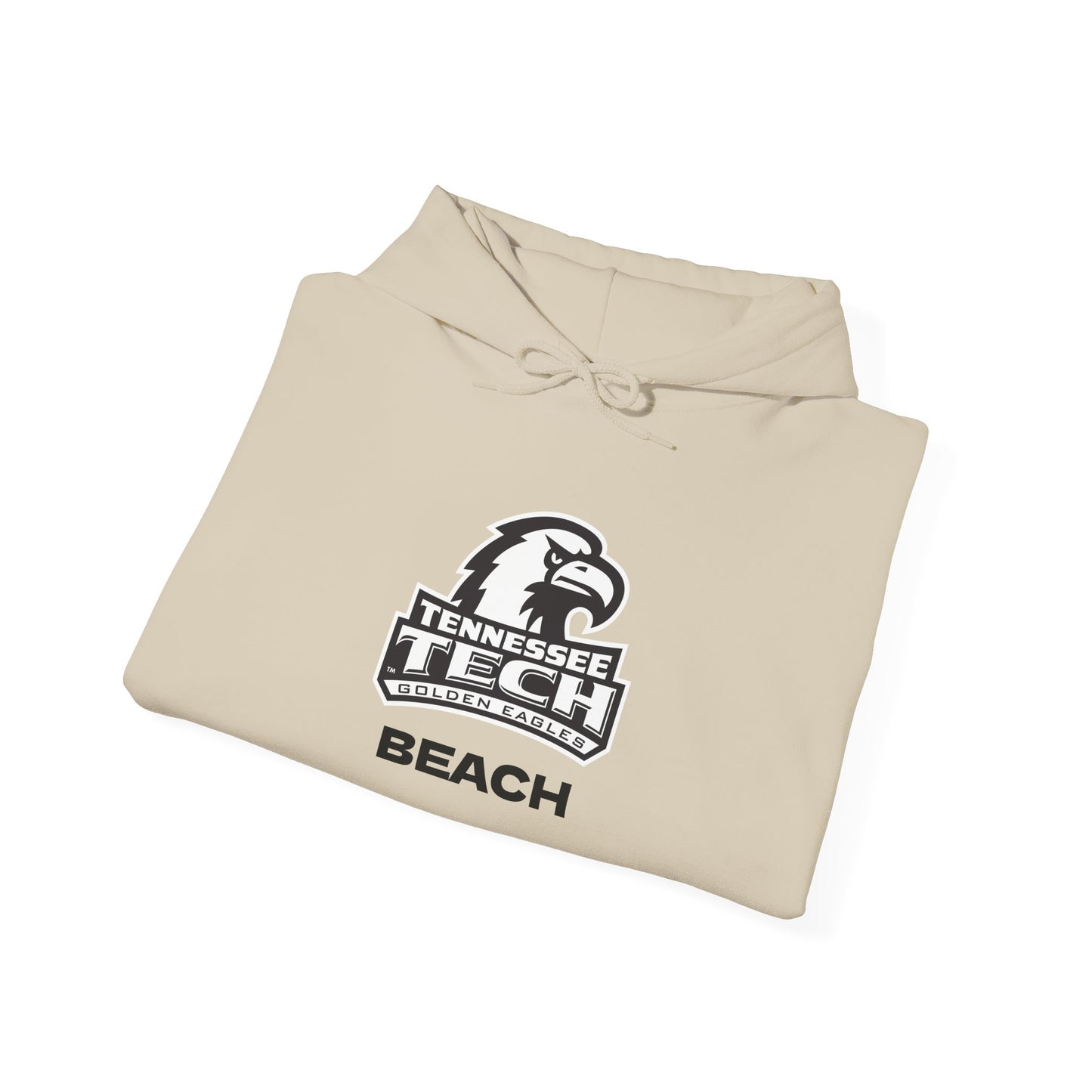 TN Tech Beach Eagle Hoodie — Retro Athletic Logo Pullover