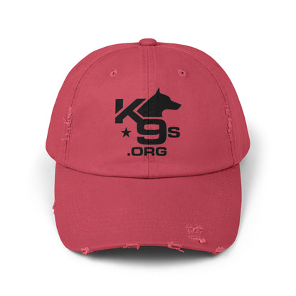 K9s.org Distressed Baseball Cap – Tactical Dog Rescue Logo Hat