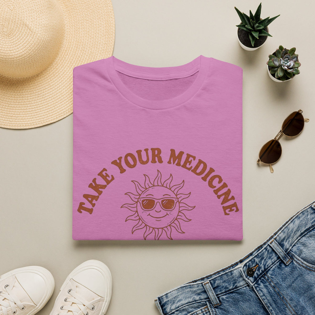 Take Your Medicine Sun T-Shirt — Self‑Prescribed Daily Sunshine Graphic Tee