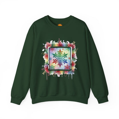 Rainbow Snowflake Kindness Crewneck Sweatshirt