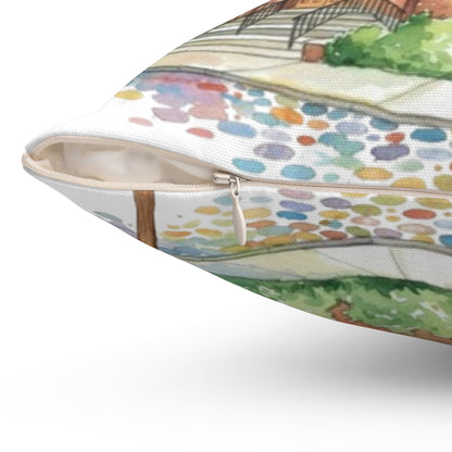 Watercolor Church Square Pillow - Home Decor - Paying Homage to our beautiful St. William Community