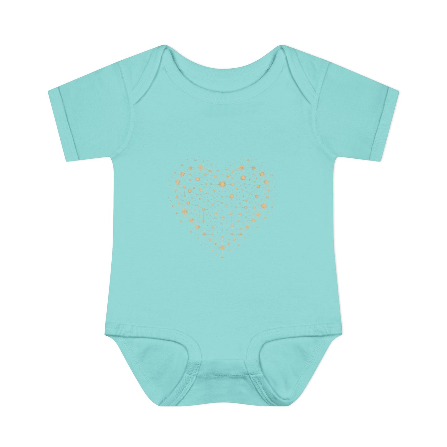 Heart Star Pattern Infant Bodysuit