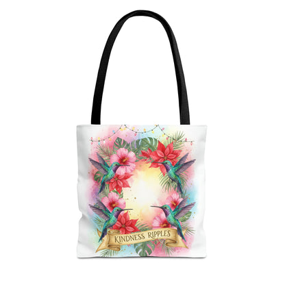 Colorful Kindness Christmas Hummingbirds Tote Bag