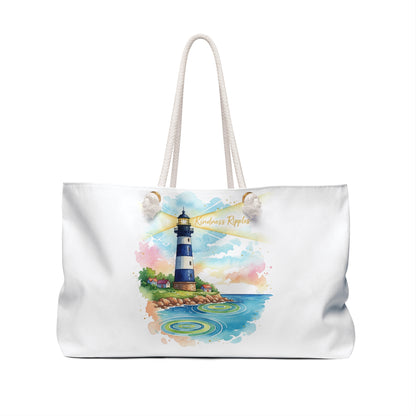 Coastal Lighthouse Weekender Bag – Perfect for Travel and Beach Days