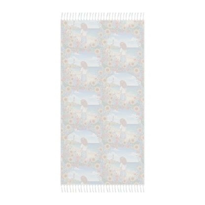 The Audrey - Boho Beach Towel - Floral Sunflower Design for Outdoor Fun