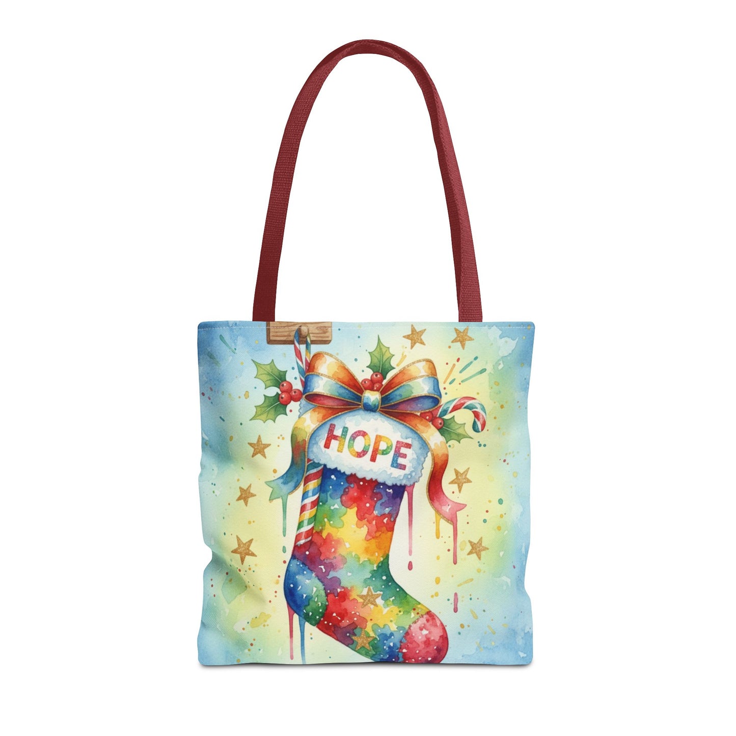 Colorful Holiday Hope Tote Bag