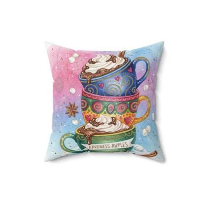 Colorful Kindness Ruffles Coffee Mug Pillow