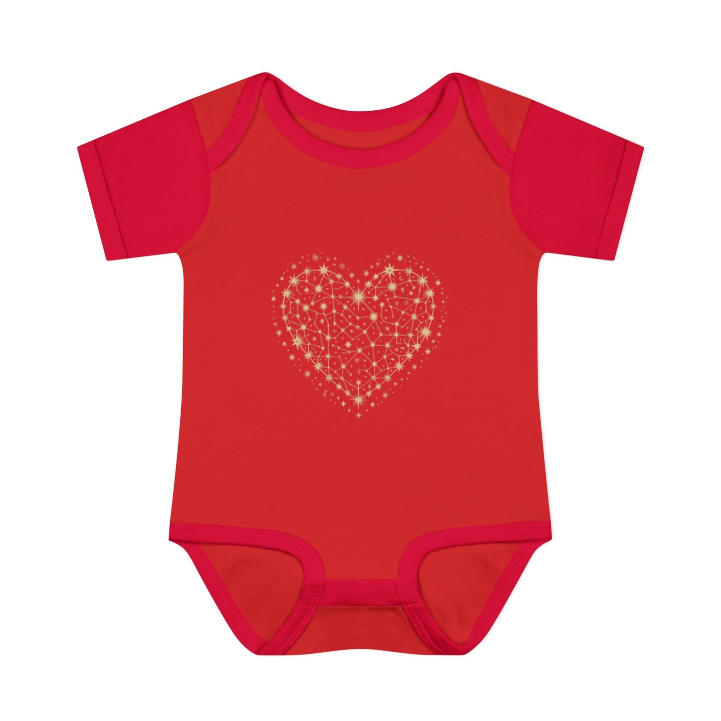 Heart Star Pattern Infant Bodysuit