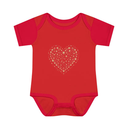 Heart Star Pattern Infant Bodysuit