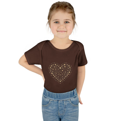 Heart Star Pattern Infant Bodysuit